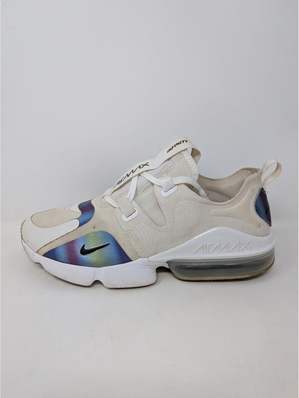 Nike Air Max Infinity Men’s 9.5 Summit White Iridescent BQ3999-101 - Picture 8 of 12
